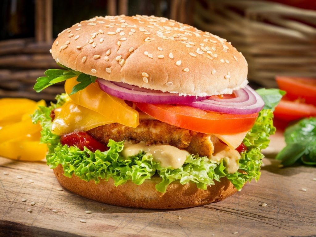 hamburguesa de pollo